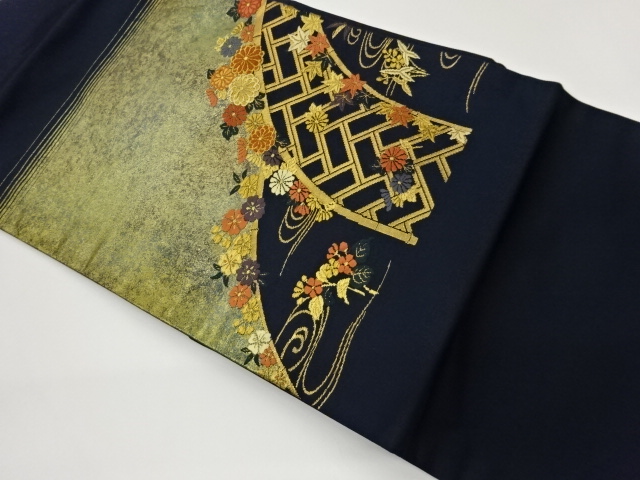 JAPANESE NAGOYA OBI / WOVEN HIGAKI PATTERN